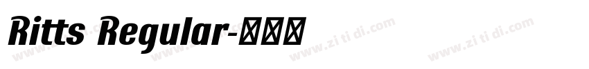 Ritts Regular字体转换